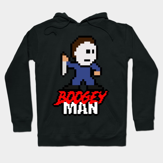 Slasher Man Retro 8-Bit Horror Gaming: Boogey Man! Hoodie by WithoutYourHead